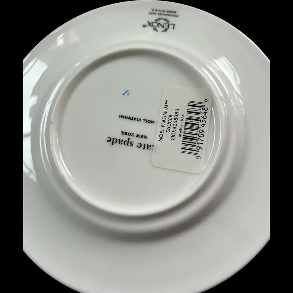 RARE NIB Kate Spade For Lenox  Noel Platinum 5 Piece Place Setting China Set
